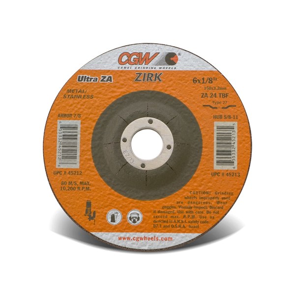 AB200-C45213 Depressed Ctr Whl 6x1/8 x5/8-11 ZA24T T27