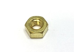 NT09-044-14-B 7/16"-14 BRASS FINISHED HEX NUT