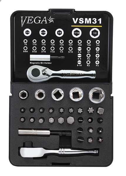 DTSET-HD31 31pc Bit and Socket Set w/ Ratchet