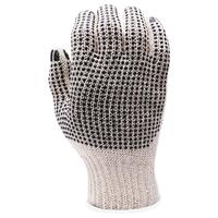SF00-ERB14456 343-320 String Gloves with PVC Dots on Both Sides, Natural. 9 (LG).