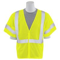 S662 Type R, Class 3 No Pockets Mesh Safety Vest, Hi Viz Orange, LG.