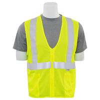S15Z Type R, Class 2 Mesh Zipper Safety Vest with 3M Reflective Material, Hi Viz Lime, 6X.