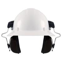 251B Ear Muffs for Full Brim, Adjustable, Metal Arms NRR 25dB, Black.