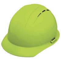 Americana Cap Vented with 4-Point Mega Ratchet Suspension, Hi Viz Lime.