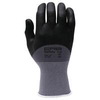 SF00-ERB21227 211-310 15 Gauge Nylon/Spandex Nitrile Coated Gloves, Dotted, Gray, 7 (SM).