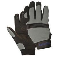 SF00-ERB21304 428-612 Mechanics Glove with Knuckle Guard, Gray, 7 (SM).