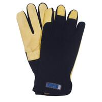 655-710 Pigskin Drivers Gloves, Black, 8 (MD).