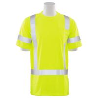9801S Type R, Class 3 Jersey Knit Short Sleeve T-Shirt, Hi Viz Orange, 2X.