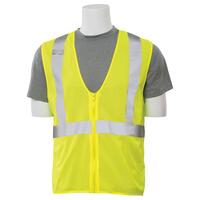 SF20-ERB61445 S363 Type R, Class 2 Economy Mesh with Zip Front Safety Vest, Hi Viz Lime, MD.