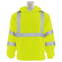 W450 Type R, Class 3 Pullover Hoodie Windbreaker, Hi Viz Lime, 2X.