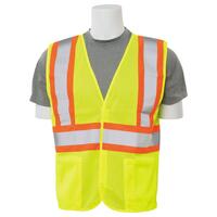 S382 Type R, Class 2 Mesh Safety Vest with Contrasting Trim, Hi Viz Orange, 2X.