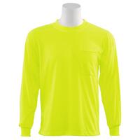 9602 Non-ANSI Jersey Knit Long Sleeve T-Shirt, Hi Viz Orange, 2X.