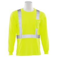 9602S Type R, Class 2 Jersey Knit Long Sleeve T-Shirt , Hi Viz Orange, MD.