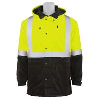 W144 Type R, Class 3 Parka with Black Bottom, Hi Viz Lime, LG.