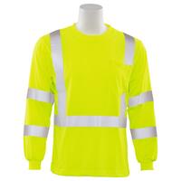 9802S Type R, Class 3 Jersey Knit Long Sleeve T-Shirt, Hi Viz Orange, 5X.