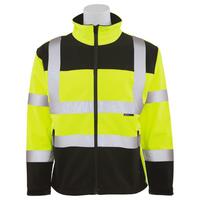 W650 Type R, Class 3 Men's Soft Shell Jacket with Black Bottom, Hi Viz Lime, 3X.