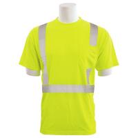 9006SEG Type R, Class 2 Birdseye Mesh Short Sleeve T-Shirt with Segmented Tape, Hi Viz Orange, 5X.