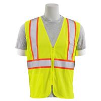 S195C Type R, Class 2 Flame Retardant Treated Safety Vest with Contrasting Trim, Hi Viz Orange, MD.